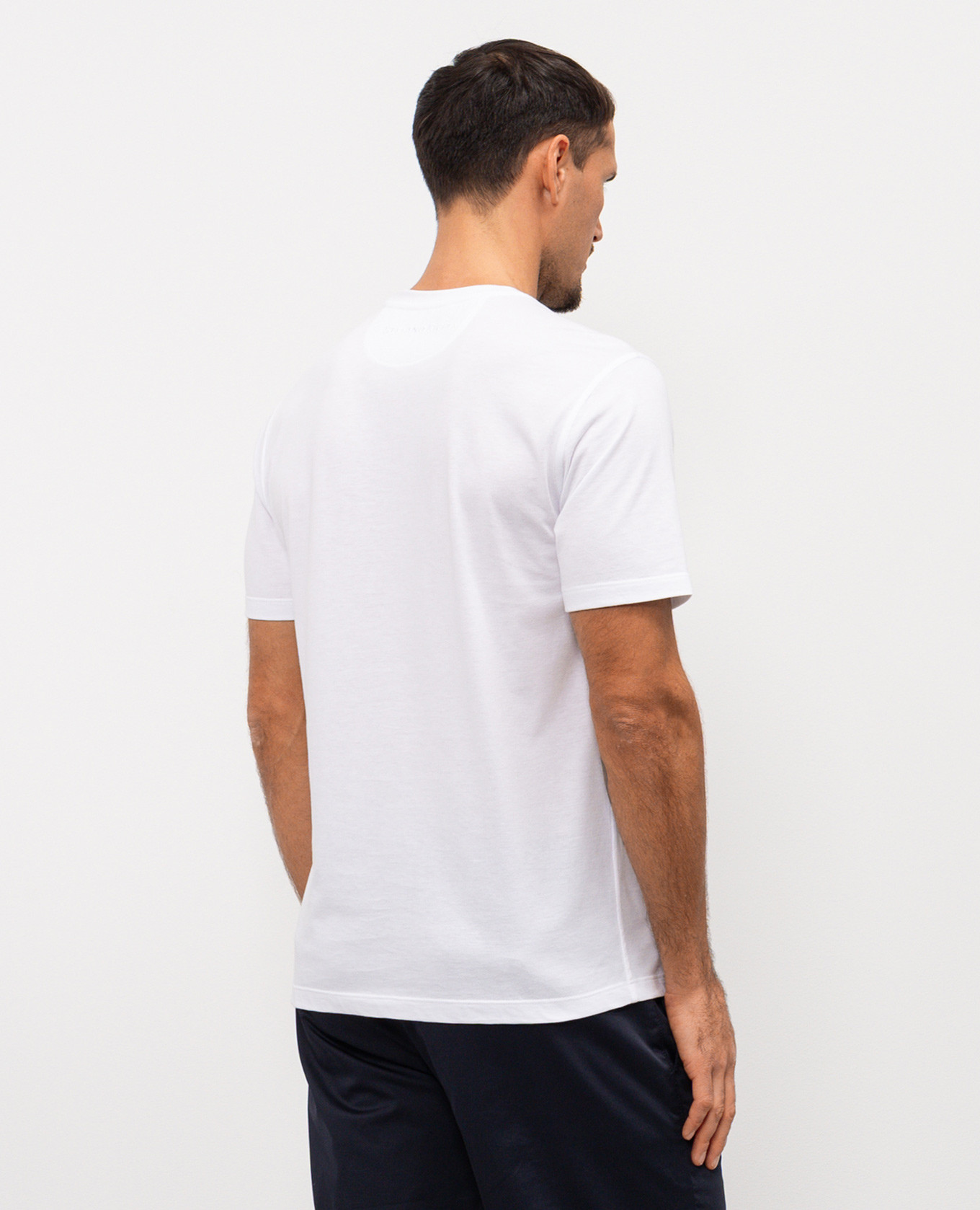 White T-shirt with logo embroidery Stefano Ricci 3