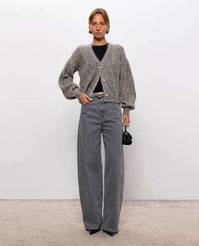 Twinset Gray jeans with belt 262TT2391
