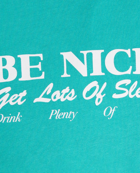 Sporty & Rich Children's green T-shirt Be Nice TO048712003GR02