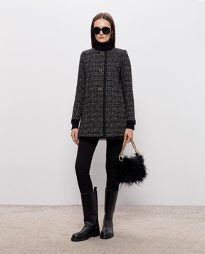 Twinset Black tweed coat 262TP2085
