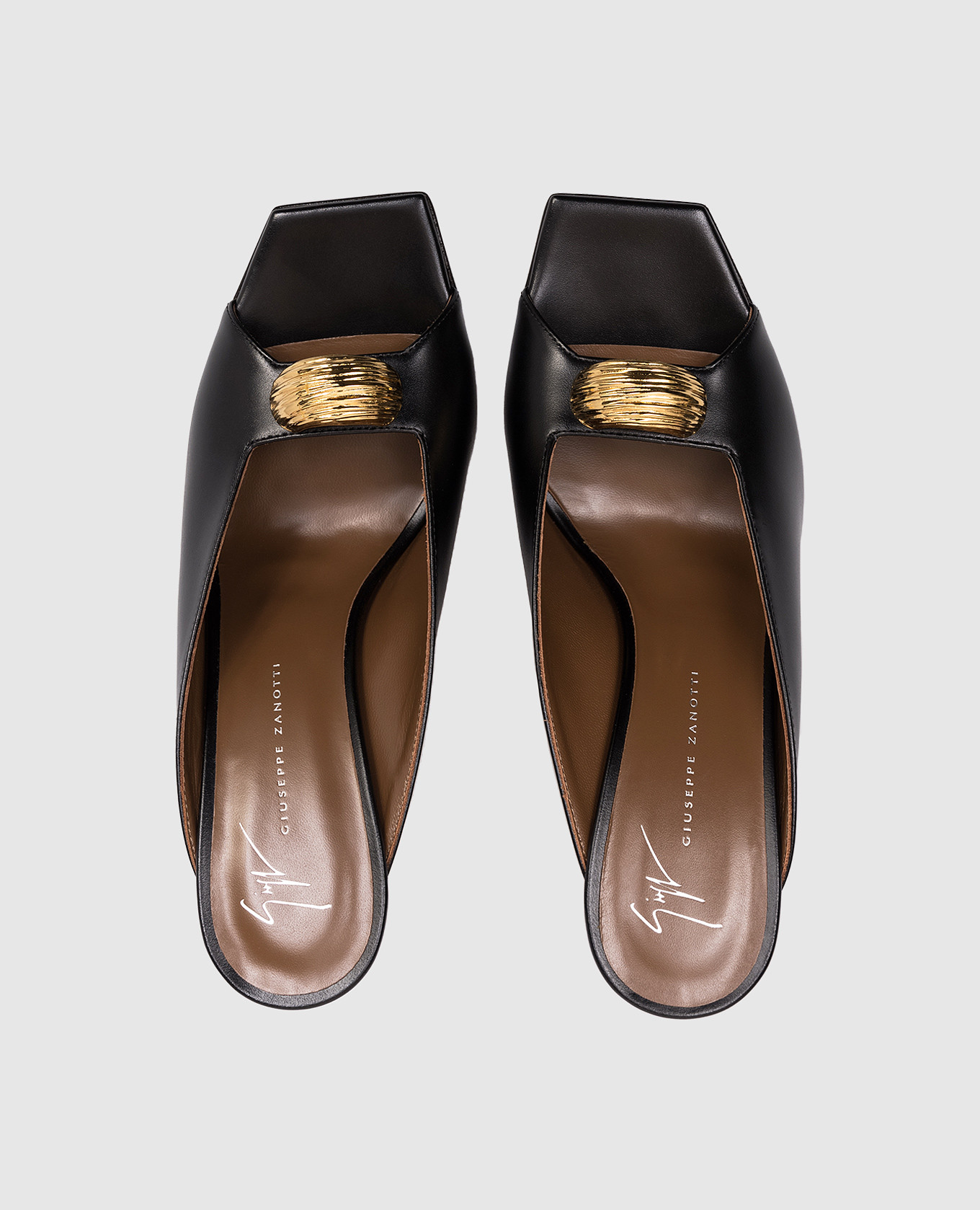 

Mya black leather mules Giuseppe Zanotti