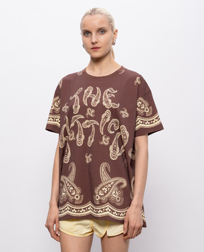 The Attico Brown printed T-shirt 260WCT00353JJJ025PY
