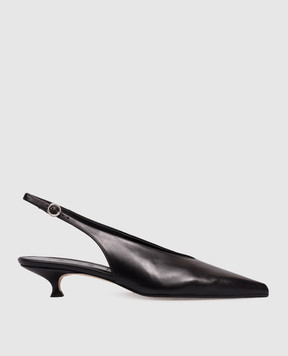 Aeyde Camila black leather slingbacks PU0666001001126