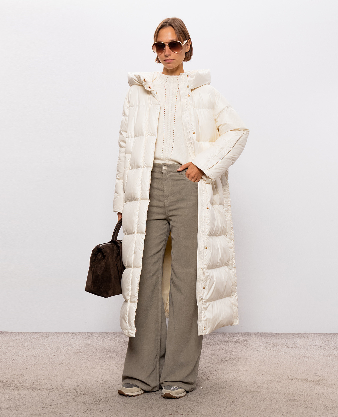 Beige suede pants Twinset 2