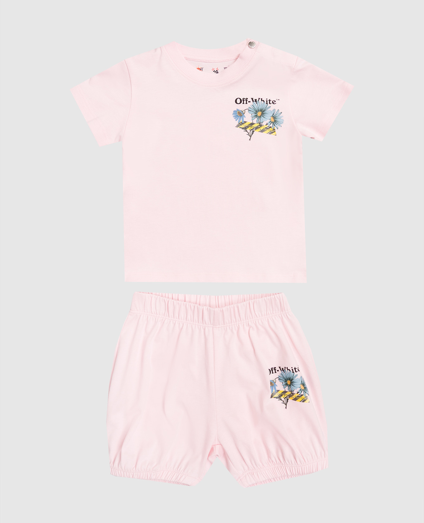 Children's pink T-shirt and shorts suit Off-White