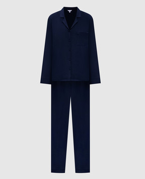 Dore & Rose Blue pajamas with logo patch TENCELPJSET