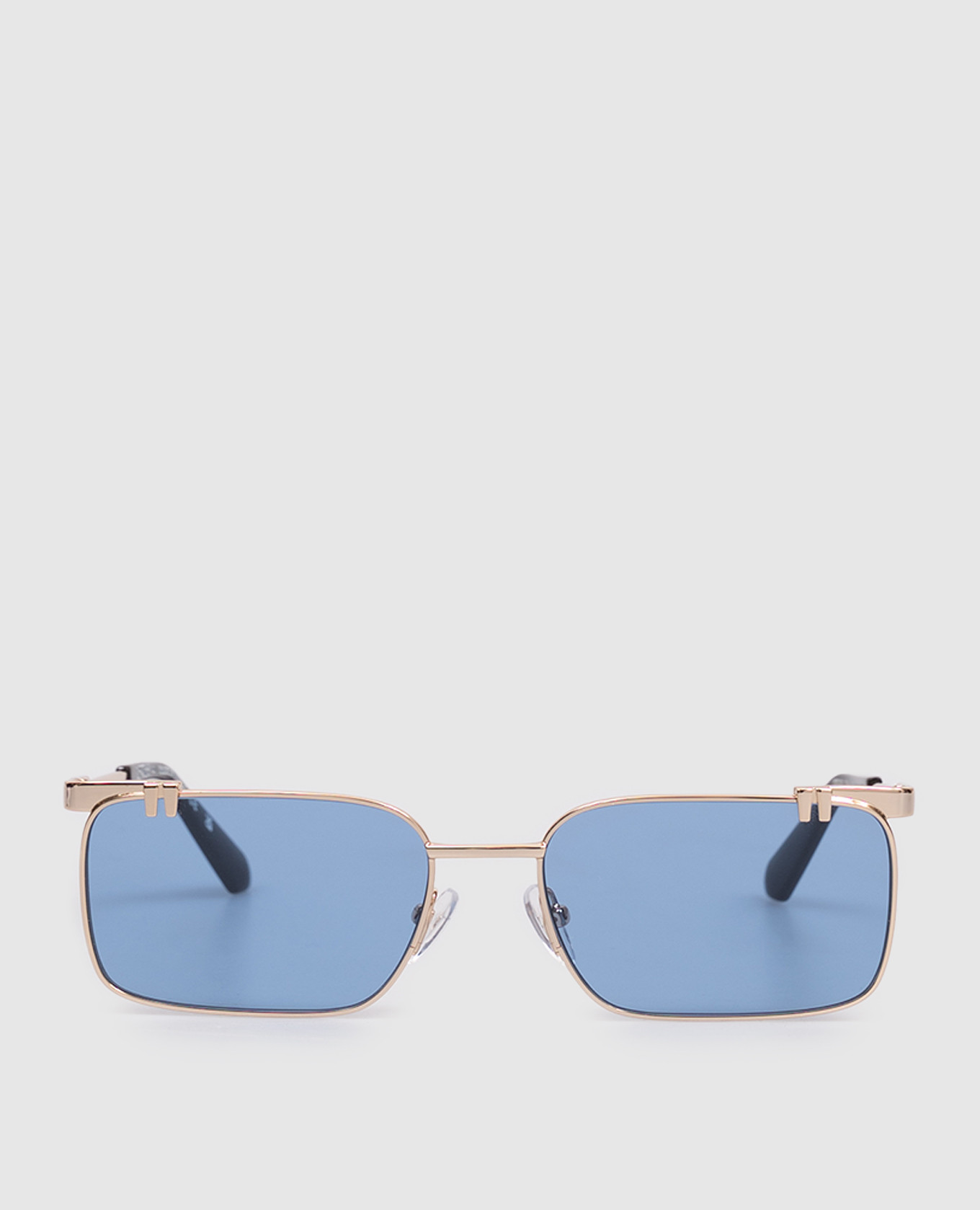 Gold sunglasses with logo