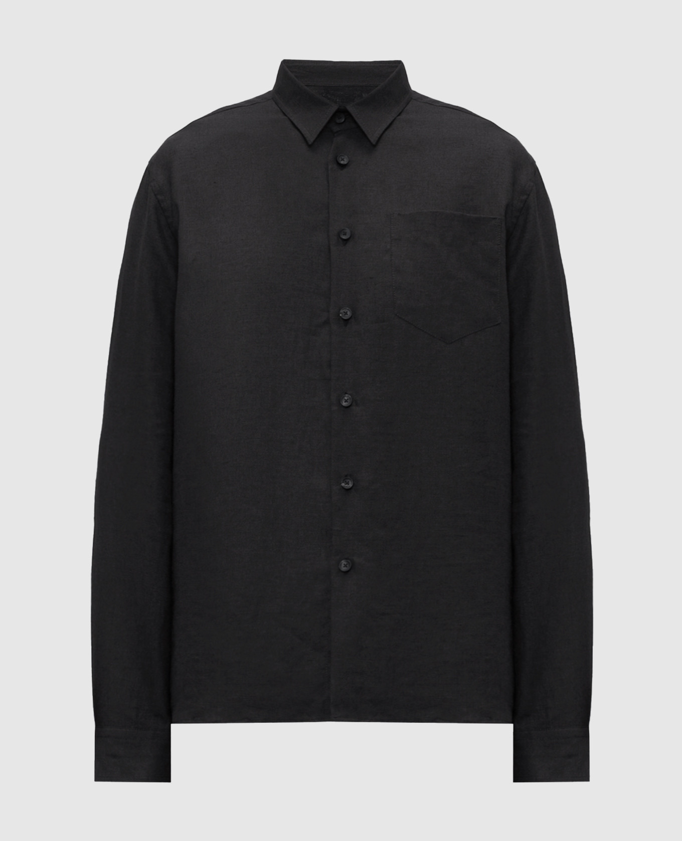 Black linen shirt