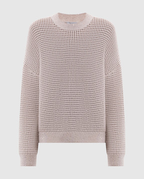 Peserico Beige openwork sweater with alpaca wool A99222F07A9336