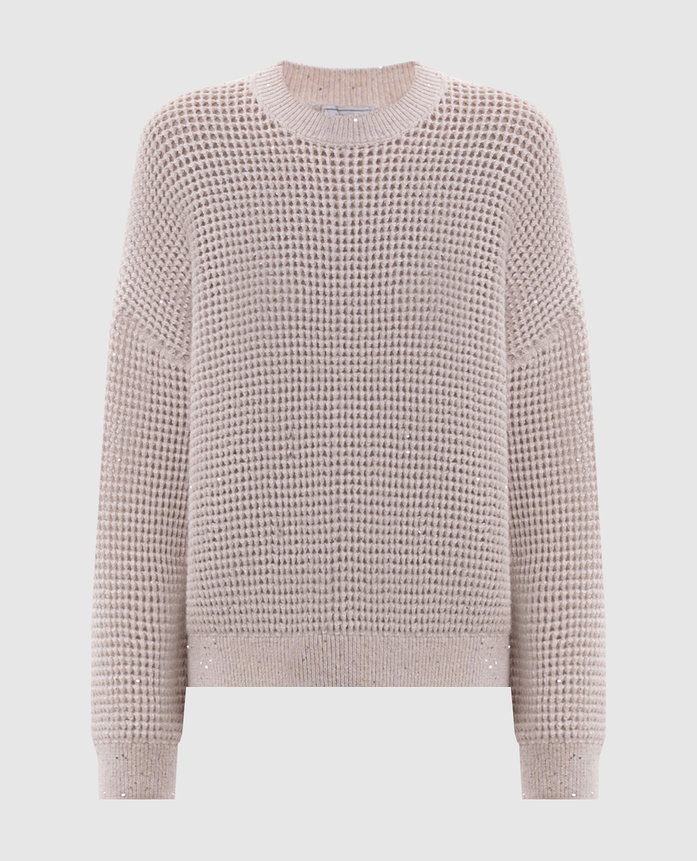Beige openwork sweater with alpaca wool Peserico