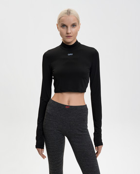 Off-White Black cropped top OFF Jer 2AD235C99JER002