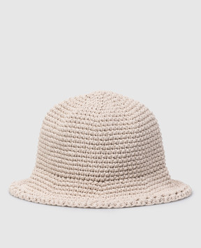 Magda Butrym Beige knitted cloche CROCHET03HAT385526