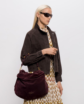 Gianni Chiarini Morgana purple suede bag BS12260CMPL