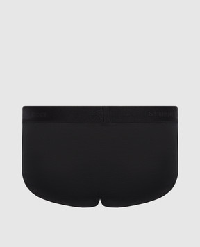 Stefano Ricci Black briefs with logo pattern SLM2COTTON