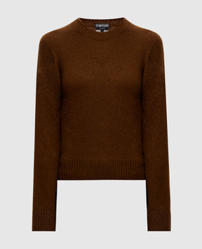 Tom Ford Brown cashmere and silk sweater MAK1479YAX755