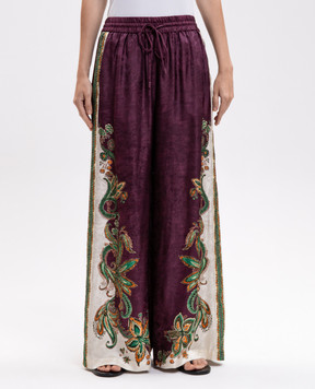 Alemais Burgundy Ruthie silk pants 7652P