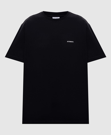 Zwart T-shirt met logo-opdruk