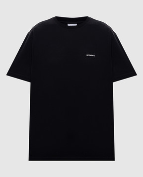 Vetements Black t-shirt with logo print MH27TR161Bw