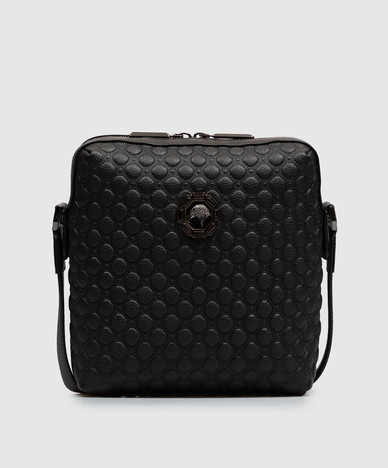 Black leather bag