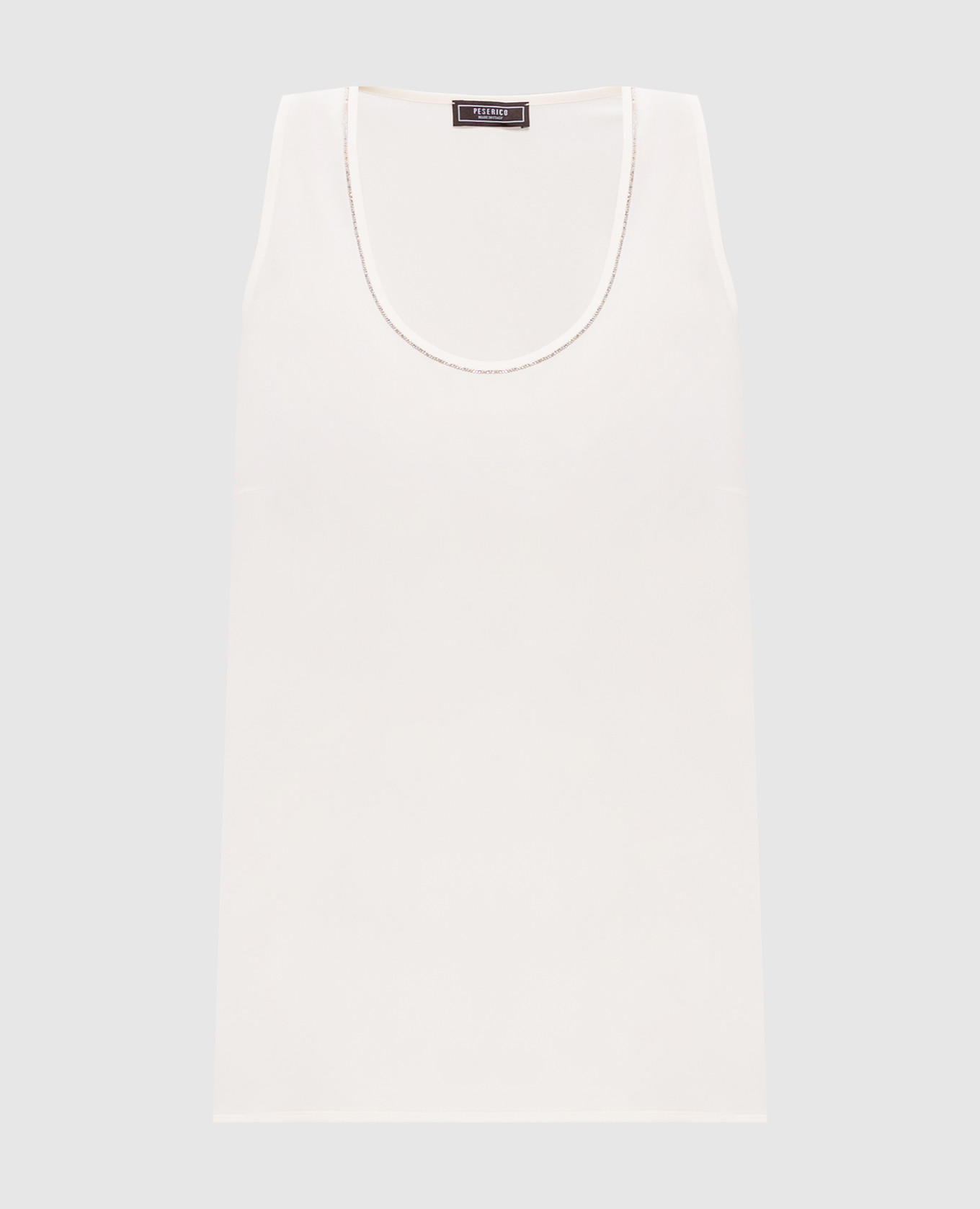 

White T-shirt with silk Peserico