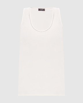 Peserico White T-shirt with silk E0898107000