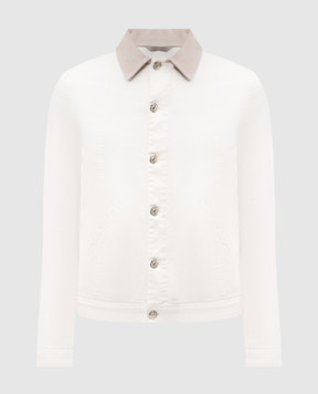 Brunello Cucinelli White denim jacket M277P6911