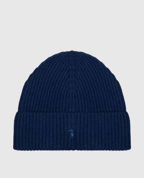 Trussardi Blue wool hat with embroidered emblem E601C000001NXHK01K99