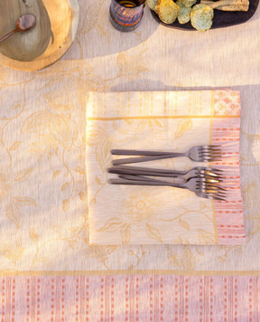 Le Jacquard Fraincais Yellow Été India linen napkin 31632