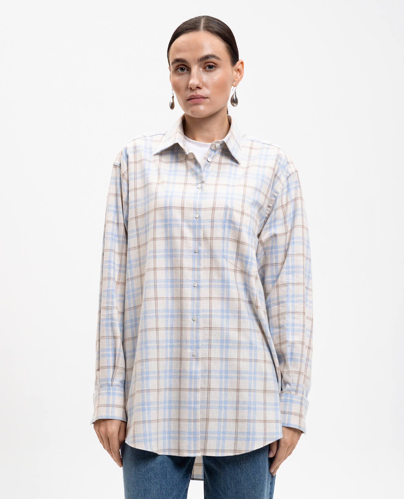 

Beige checkered shirt Babe Pay Pls