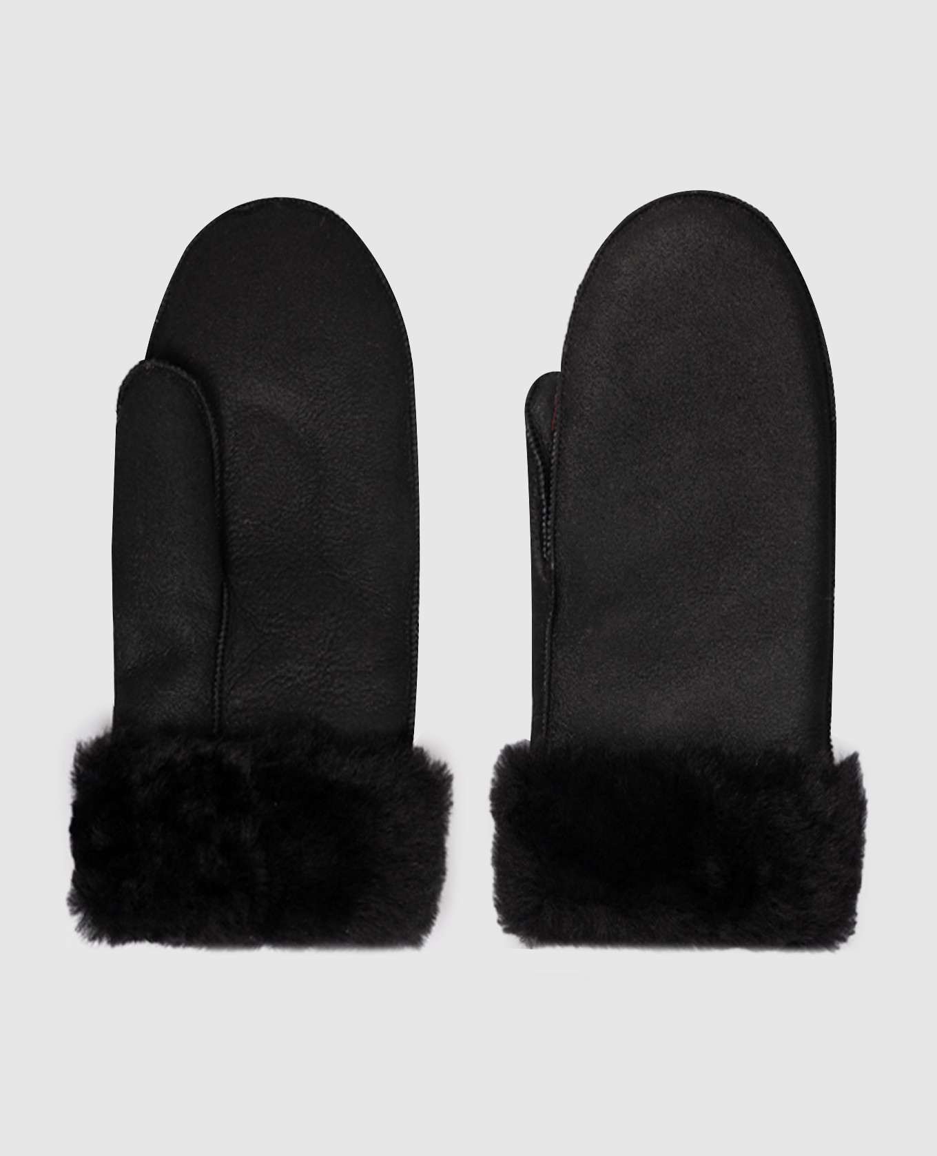 

Black leather gloves with fur Parajumpers