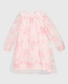 Dolce&Gabbana Children's pink dress with embroidery L54DW1FLSNF46