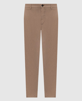 Peserico Brown pants with logo patch R54725T2300800