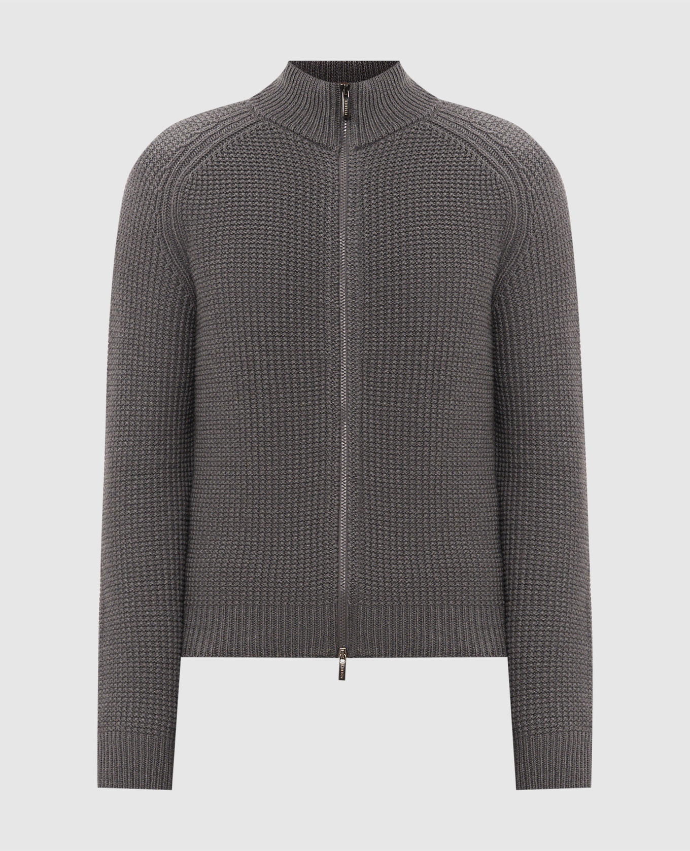 Gray wool cardigan