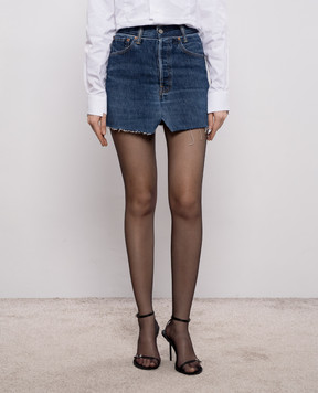 Vetements Blue denim mini skirt WE76DK347N3