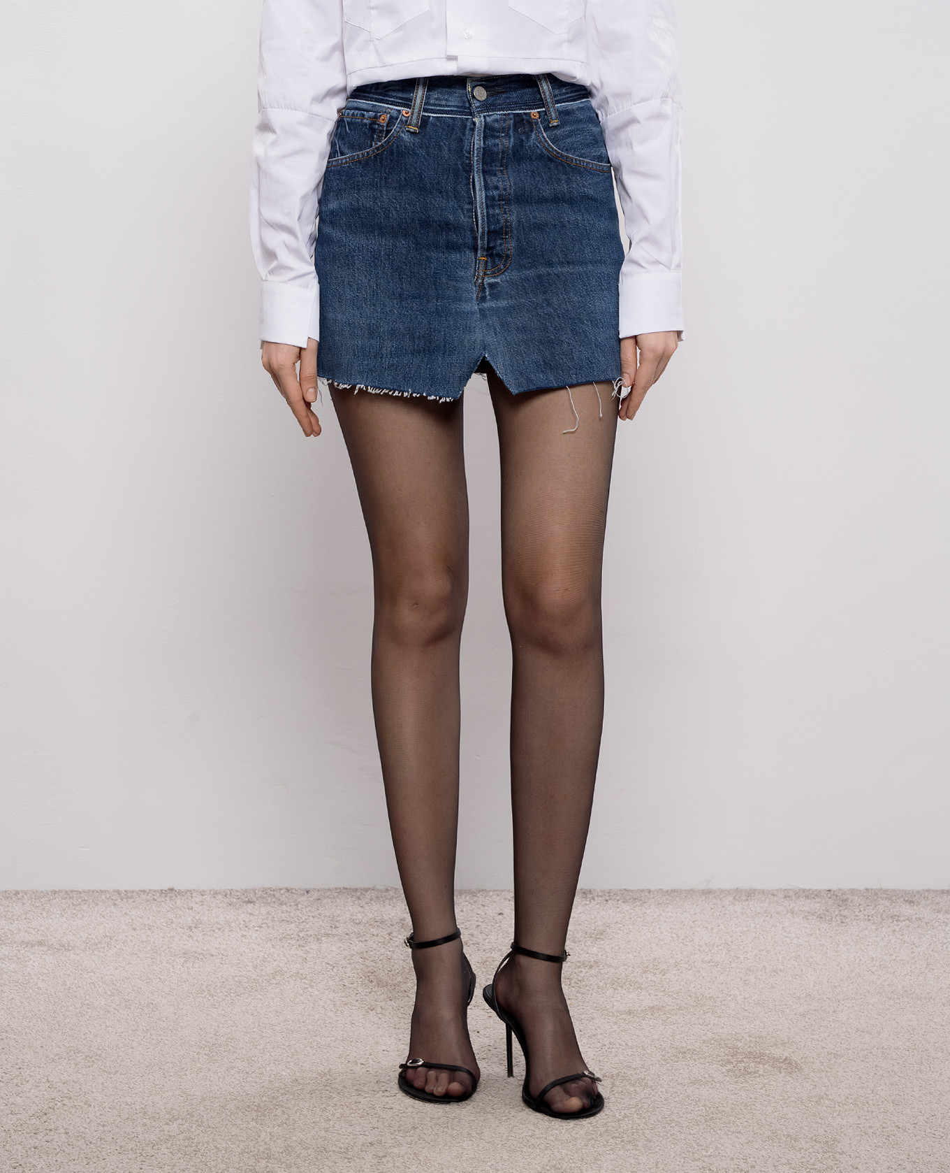 Blue denim mini skirt Vetements 3