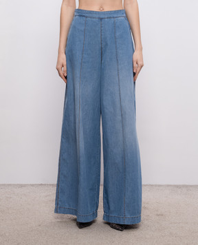 Ermanno Scervino Life Blue denim-effect pants D484P703YKR