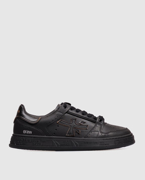 Premiata QUINN black sneakers with logo print QUINN