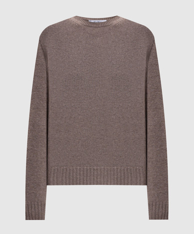 Brown LUME cashmere jumper