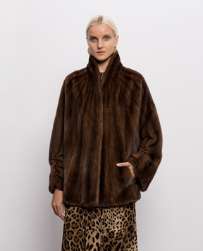 Rindi Brown mink fur coat 065VS026