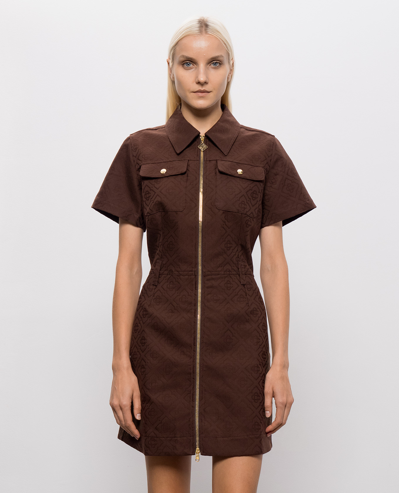 Brown dress with zipper Casablanca 3