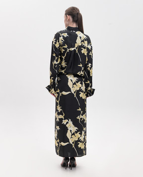 Max Mara Sportmax Black GLEBA silk shirt dress SPXGLEBA