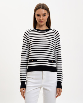 Twinset White striped jumper 261AP3040