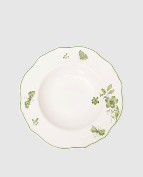 Geminiano Cozzi 1765 White porcelain soup plate Rosa Rosae SKBBU01249019