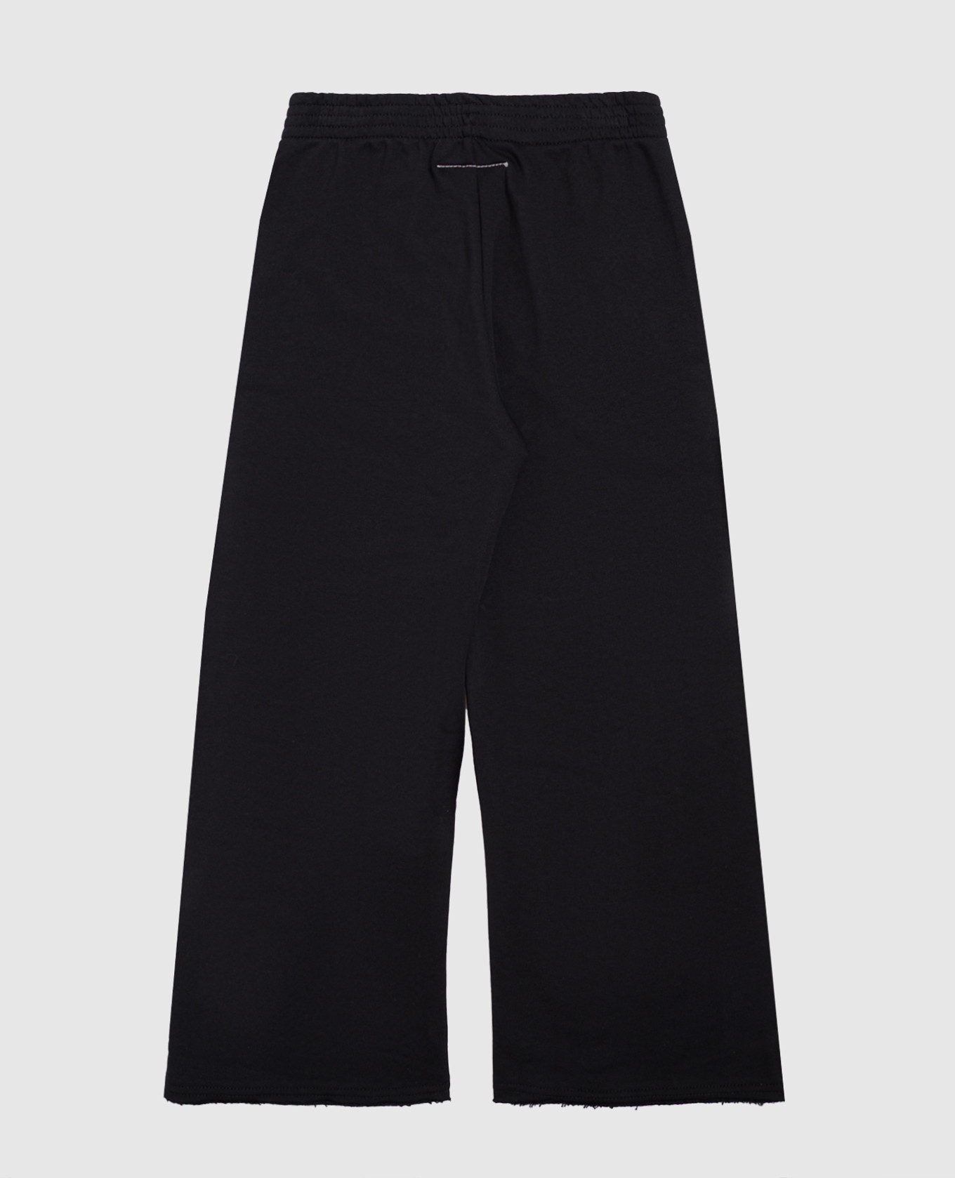 Children's black printed sweatpants Maison Margiela MM6 2