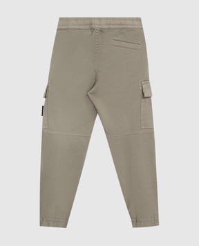 Stone Island Kids' khaki cargo joggers L2S163100006S00121012