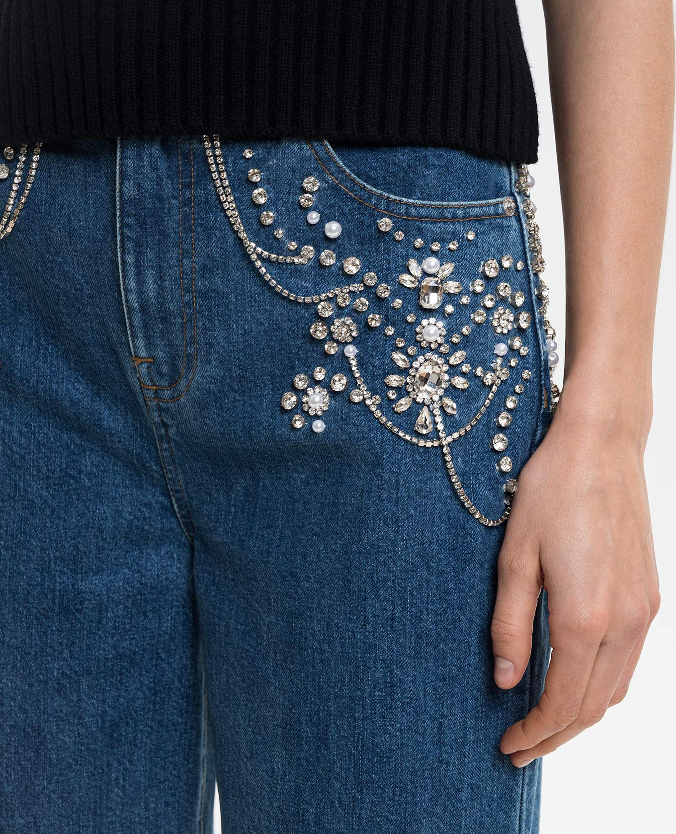 

Jude blue jeans with crystals Simkhai