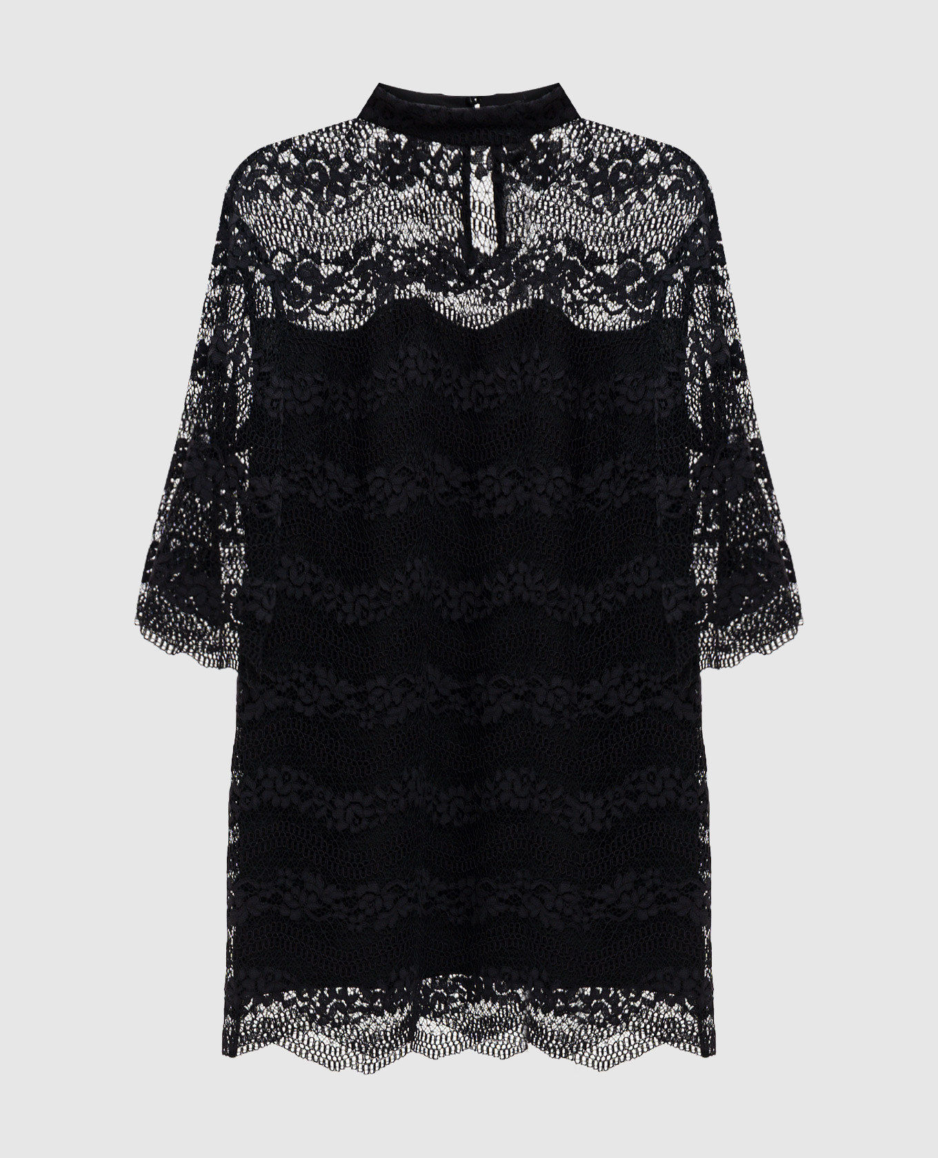 Black lace mini dress
