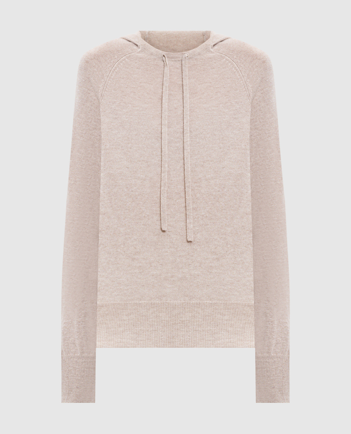 

Beige wool and cashmere hoodie Allude
