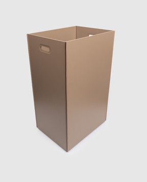 Treesseci Beige leather laundry basket MERIDIEN MER63ATO