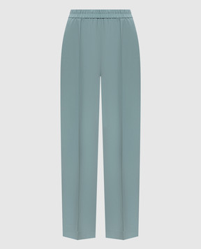 Fabiana Filippi Turquoise pants with a monil chain PAD216F336M289